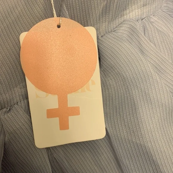 SELKIE Puff dress new with tags baby blue pinstripe free people xs - Picture 8 of 10